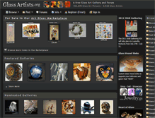 Tablet Screenshot of glassartists.org
